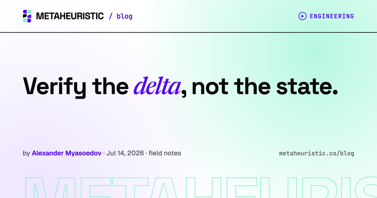 Delta verification: assert the change, not the state