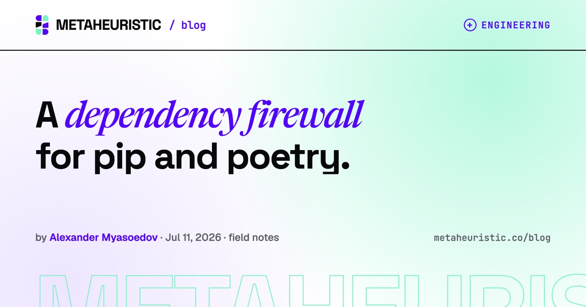 depwal: a dependency firewall for pip and poetry