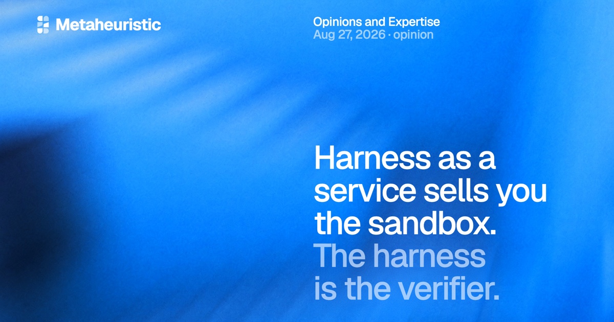 Harness as a Service: What Agent Sandboxes and MicroVMs Don't Sell