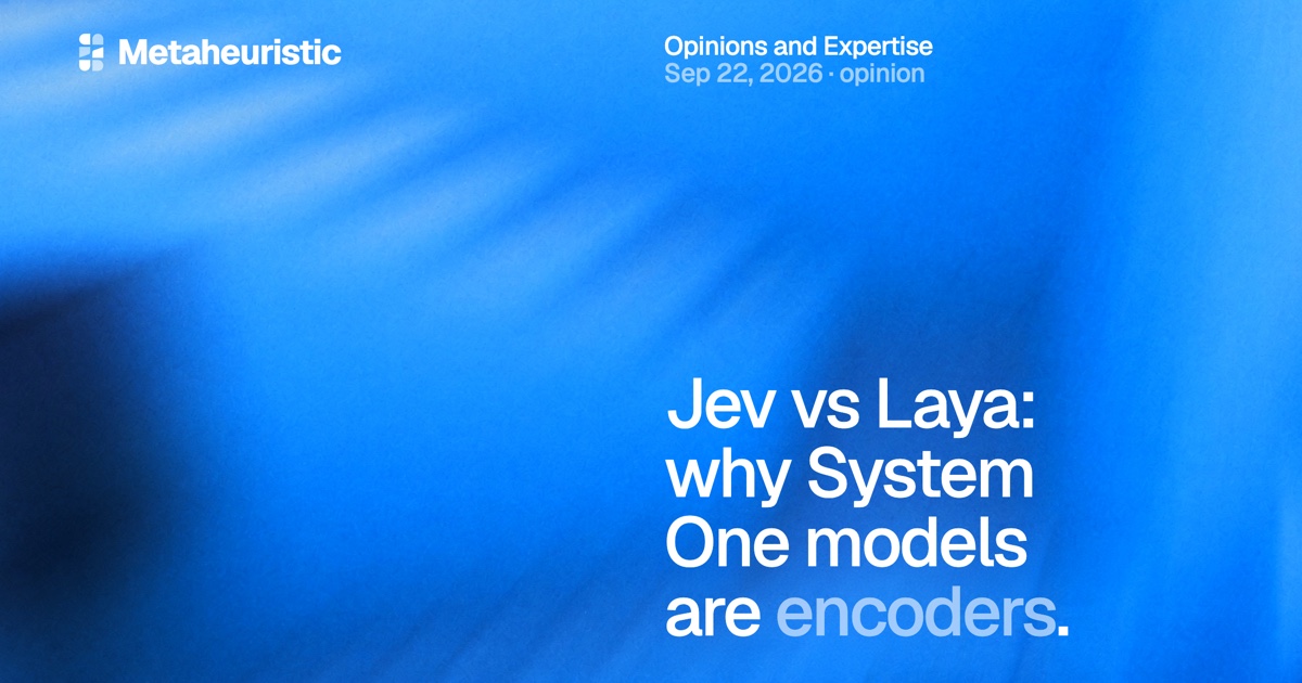 Jev and BERT's Revenge: Why System One Models Are Encoders